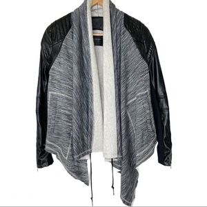 Blank NYC mixed media open waterfall jacket XS